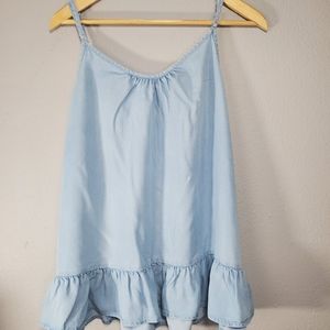 A.n.a blue top. XL, with spaghetti straps